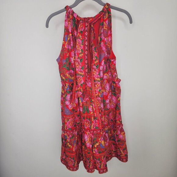 NWT Sezane X Farm Rio Gabriela Halter Neck Dress Macaw Flowers Size 8 - Picture 12 of 17